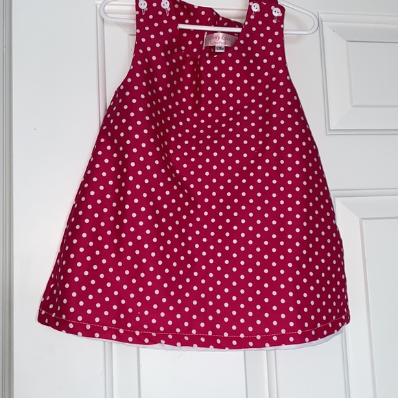 Polka dot pink dress, Emily Lacey, size 12 months but it’s quite oversized. - Picture 3 of 3